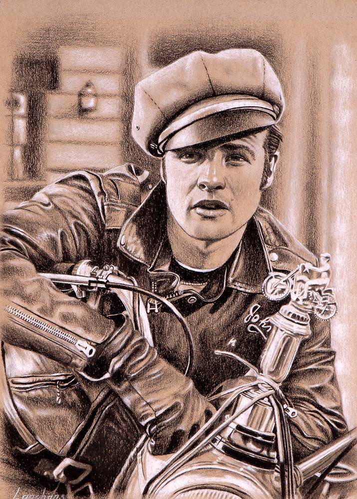 Marlon Brando on the motorcycle from Stephen Langhans