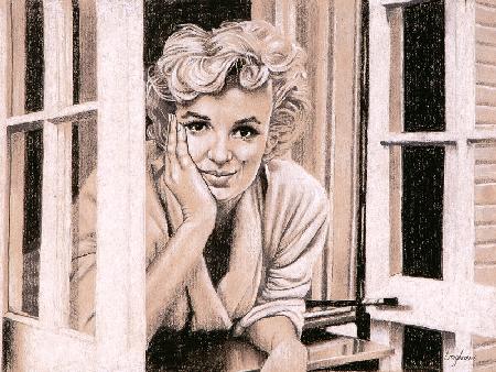 Marilyn Monroe at the window