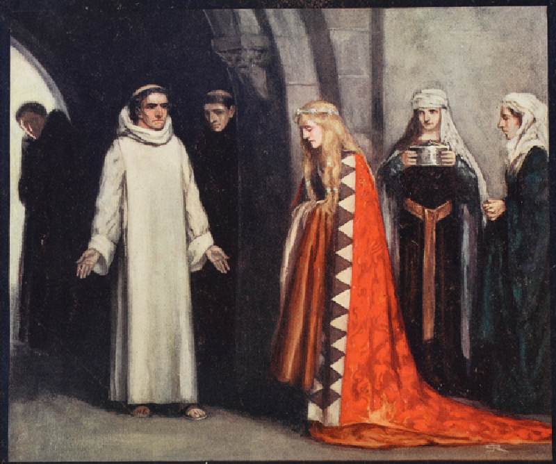 Saint Bernard and his Sister Hombeline, illustration from Helmet & Cowl: Stories of Monastic and Mil from Stephen Reid