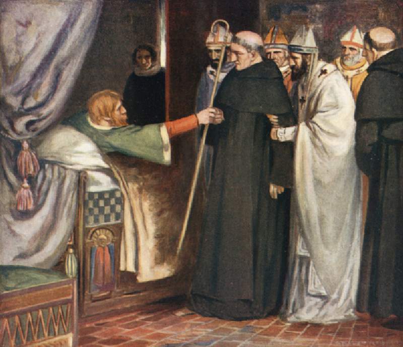 Saint Anselm Refusing the Archbishopric (colour litho) from Stephen Reid