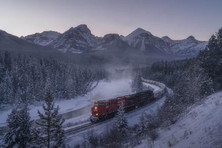 The Train in Snow.
