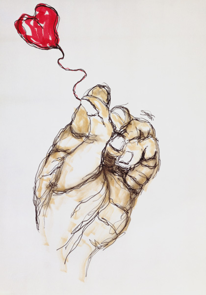 Holding You, 1996 (pen & w/c on paper)  from Stevie  Taylor