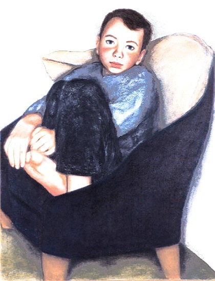 Boy in a Chair, 2003 (pastel on paper)  from Stevie  Taylor