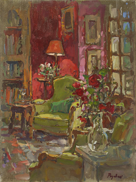 Red Wall, Red Roses from Susan  Ryder