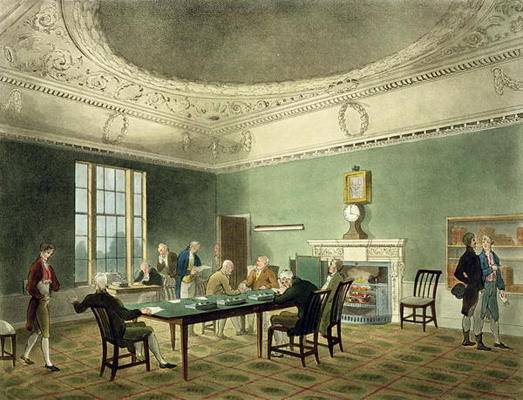 Board of Trade, from 'Ackermann's Microcosm of London', engraved by Thomas Sunderland (fl.1798), 180 from T. Rowlandson