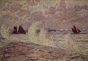 Rough sea at Boulogne-sur Mer from Theo van Rysselberghe