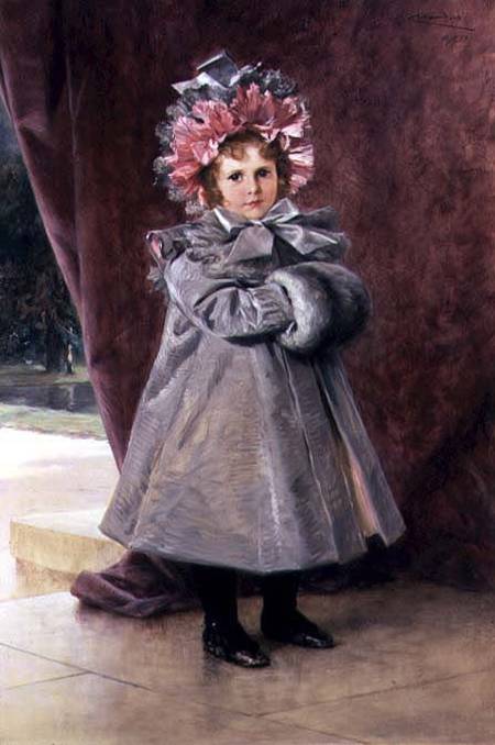 La Promenade: Portrait of Miss Eliza Conkling of New York from Theobald Chartran