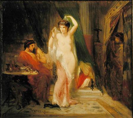 Candaule, King of Lydia, Showing the Beauty of his Queen to his Confidant Gyges from Théodore Chassériau