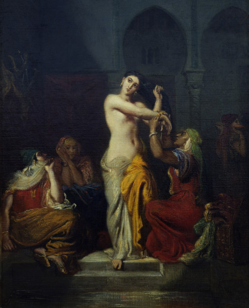 Theodore Chasseriau , Harem scene from Théodore Chassériau