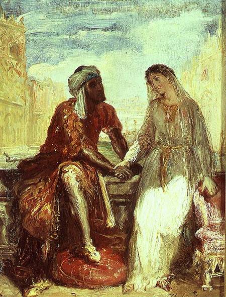 Othello and Desdemona in Venice from Théodore Chassériau