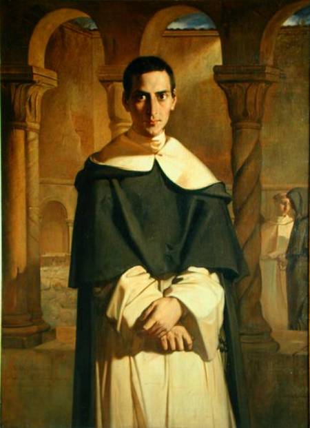 Portrait of Jean Baptiste Henri Lacordaire (1802-61), French prelate and theologian from Théodore Chassériau