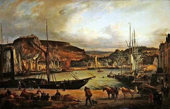 View of the commercial port at Cherbourg from Theodore Deslinieres