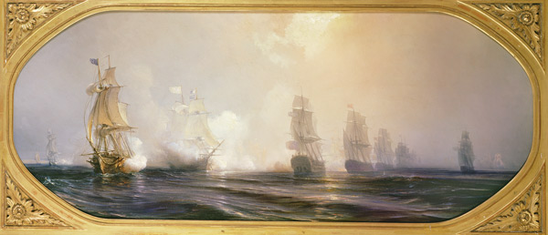 Naval Battle in Chesapeake Bay, 3rd September 1781 from Théodore Gudin