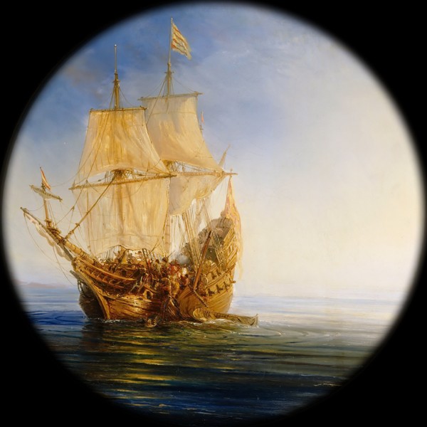 Spanish Galleon taken by the Pirate Pierre le Grand near the coast of Hispaniola, in 1643 from Théodore Gudin