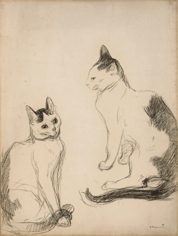 The Two Cats from Théophile-Alexandre Steinlen