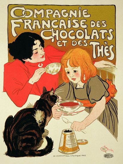 Poster Advertising the French Company of Chocolate and Tea from Théophile-Alexandre Steinlen