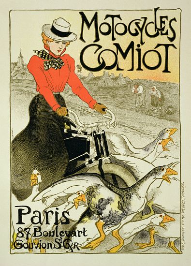 Reproduction of a Poster Advertising Comiot Motorcycles from Théophile-Alexandre Steinlen