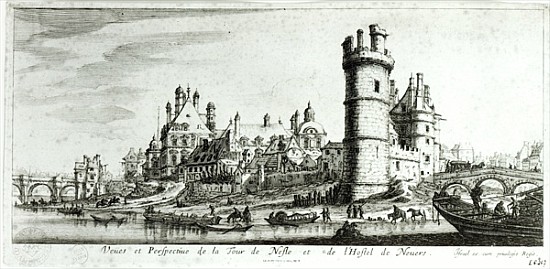 Perspective view of the Tour de Nesle and the Hotel de Nevers from the Younger Silvestre Israel