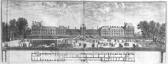 View of the Palais des Tuileries from the gardens from the Younger Silvestre Israel