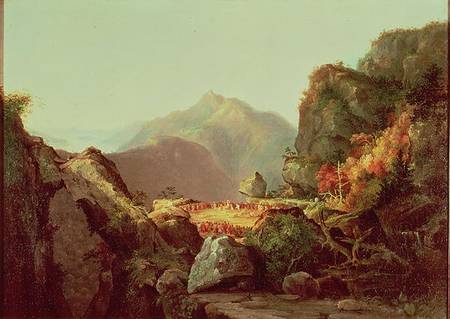Scene from 'The Last of the Mohicans', by James Fenimore Cooper (1789-1851), pub. 1826 from Thomas Cole