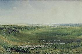 Wide Pastures, Sussex (watercolour)