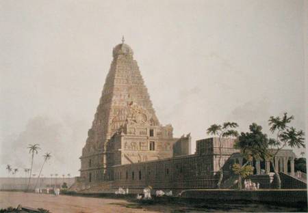 The Great Pagoda, Tanjore, plate XXIV from 'Oriental Scenery' from Thomas Daniell
