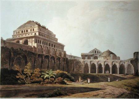 Part of the Palace, Madura, plate XIII from 'Oriental Scenery' from Thomas Daniell