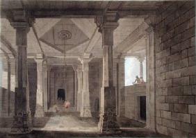 Part of the Interior of an Hindoo Temple at Deo, in Bahar, plate VI from 'Oriental Scenery'