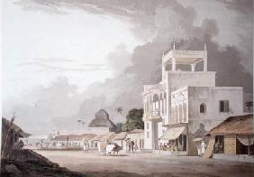 View on the Chitpore Road, Calcutta, plate II from 'Oriental Scenery'