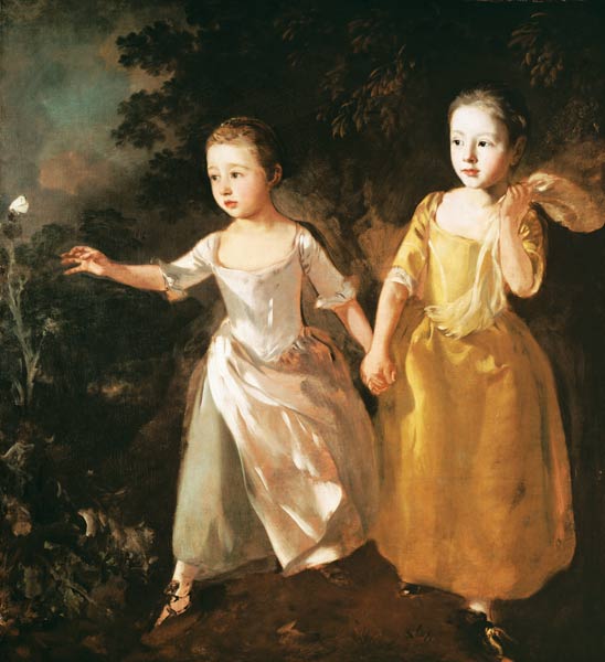 The Painter's Daughters Chasing a Butterfly from Thomas Gainsborough