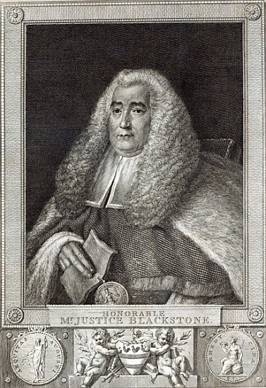 Honourable Mr Justice Blackstone; engraved by Hall from Thomas Gainsborough