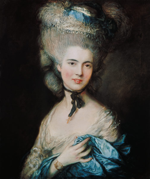 A Woman in Blue (Portrait of the Duchess of Beaufort) from Thomas Gainsborough