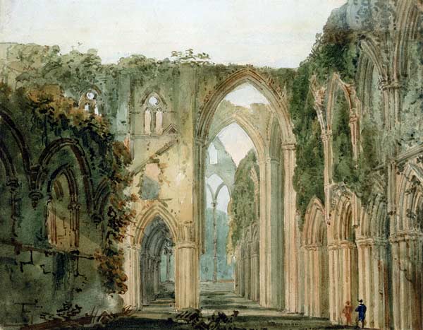 Interior of Tintern Abbey from Thomas Girtin