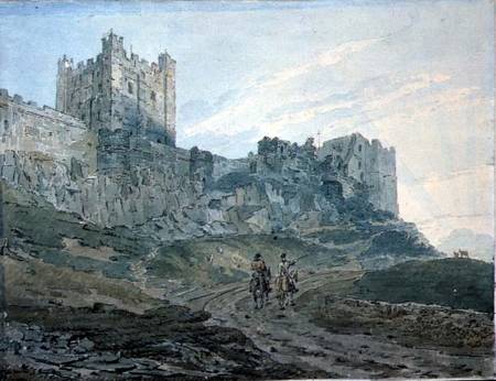 Bamburgh Castle, Northumberland  on from Thomas Girtin