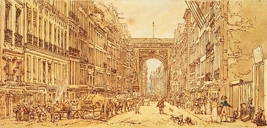 The Faubourg and the Porte Saint-Denis from Thomas Girtin