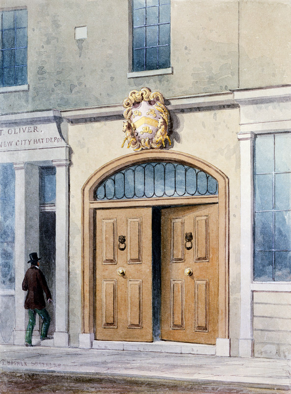 The Entrance to Coachmakers Hall from Thomas Hosmer Shepherd