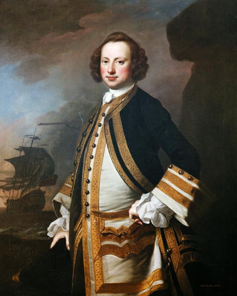 Sir George Pocock (1706-92) 1760 (oil on canvas) from Thomas Hudson