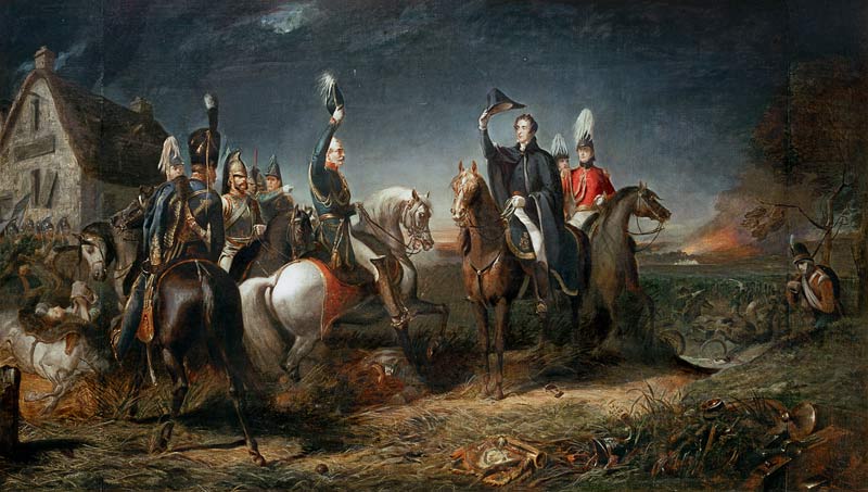The Meeting of the Duke of Wellington and Field Marshal Blucher on the Evening of the Victory of Wat from Thomas Jones Barker