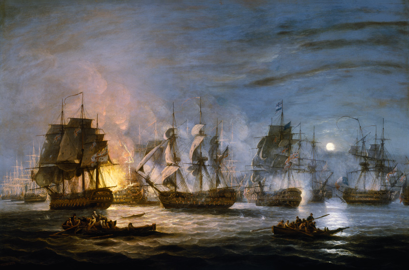 The Battle of the Nile from Thomas Luny