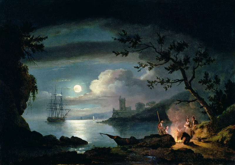 Teignmouth by moonlight from Thomas Luny