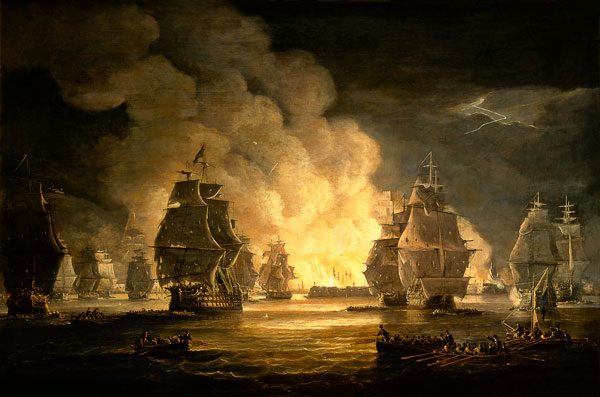 The Battle of Algiers, 27th August 1816 from Thomas Luny