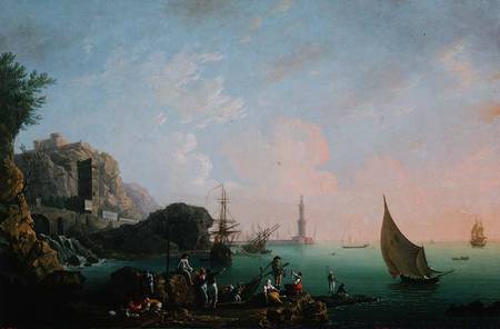 Italian Port Scene (Sunset) from Thomas Patch