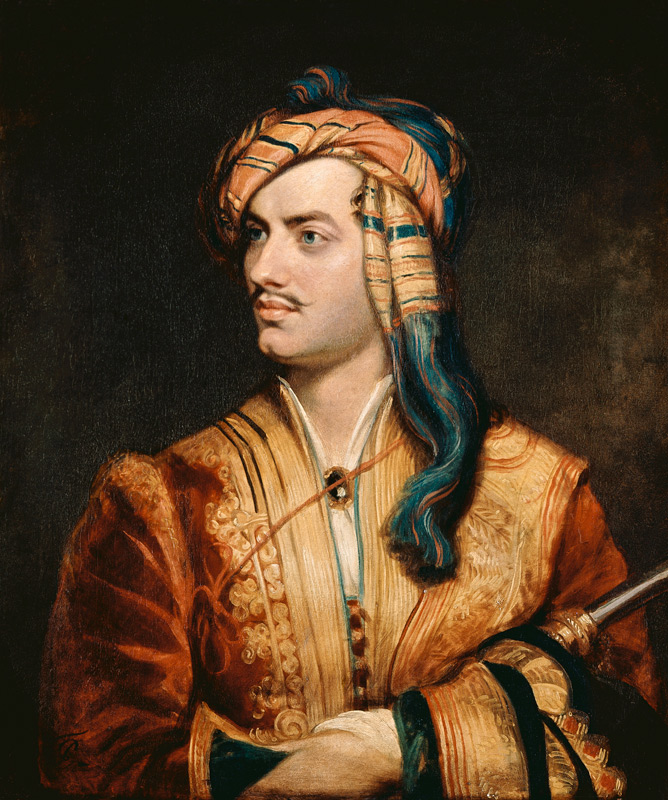 Portrait of George Gordon (1788-1824) 6th Baron Byron of Rochdale in Albanian Dress from Thomas Phillips