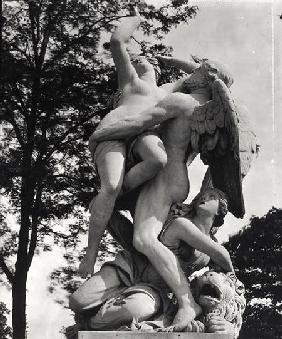 Saturn Abducting Cybele, allegory of Earth, photographied in the Jardin des Tuileries, Paris