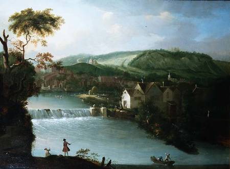 A View of the Abbey Mill and Weir on the River Avon, Bath from Thomas Ross