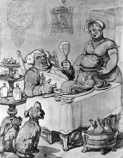 A Good Meal, (b/w negative) from Thomas Rowlandson