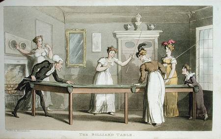 The Billiard Table, from 'The Tour of Dr Syntax in search of the Picturesque', by William Combe from Thomas Rowlandson