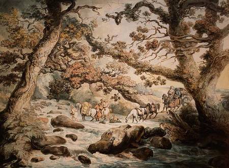 Fording the Stream from Thomas Rowlandson