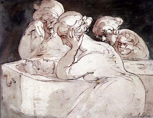 The Mourners, 1815 (w/c on paper) from Thomas Rowlandson