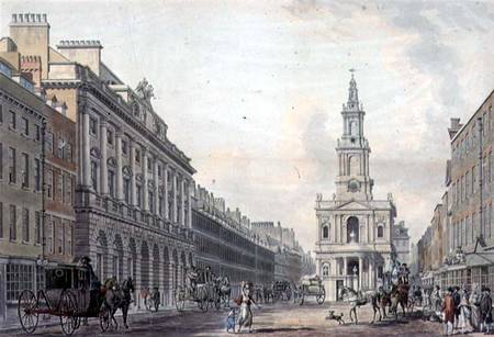 The Strand with Somerset House and St. Mary's Church from Thomas Snr. Malton